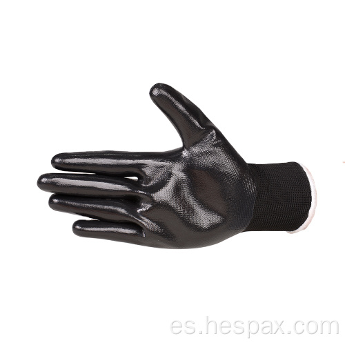 Guantes de agarre antideslizante de nitrilo nylon nylon hespax 13g